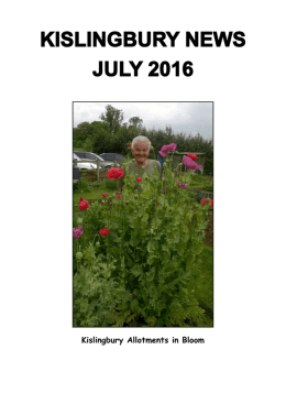 Kislingbury News July 2016 - Kislingbury Village, Northants, England