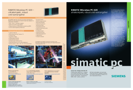 SIMATIC Microbox PC 420 - ultrakompakt, robust und wartungsfrei
