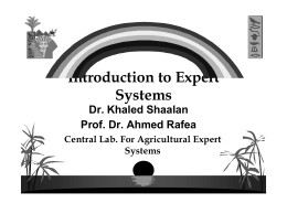 Introduction to Expert Systems - Computer Science and Engineering