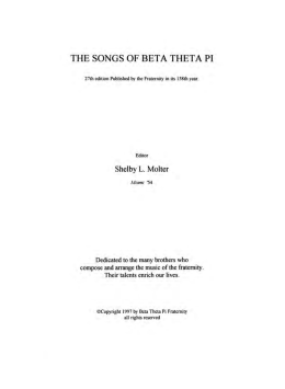 THE SONGS OF BETA THETA PI