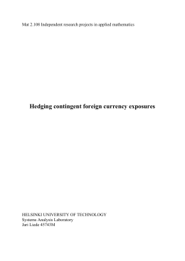 Hedging contingent foreign currency exposures