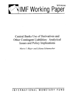 Central Bank Use of Derivatives and Other Contingent Liabilities