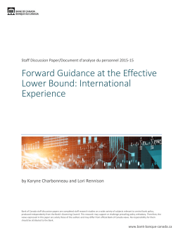 Forward Guidance at the Effective Lower Bound