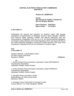 (SR) through inadequate/ non-performance of Restricted Governor