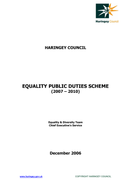 haringey council equality public duties scheme