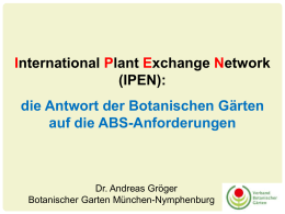 International Plant Exchange Network (IPEN)