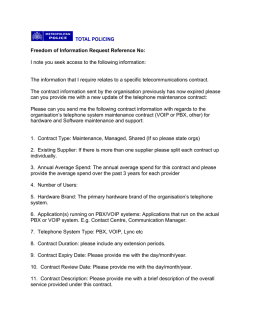 Information on a specific telecommunication contract