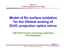 Model of Ru surface oxidation for the lifetime scaling of