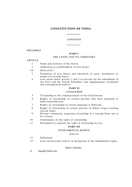 Pdf - Constitution, Table of Content