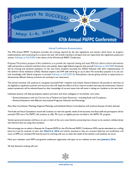 the 47th PAFPC Annual Conference Announcement
