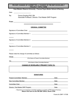 PM DNP CHANGE OF COMMITTEE or CHANGE OF PM DNP