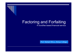 Factoring and Forfaiting - Ignite Academy