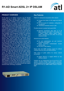 R1-AD Smart ADSL 2+ IP DSLAM