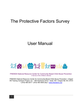 The Protective Factors Survey User Manual