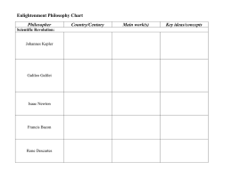 Enlightenment Philosophy Chart Philosopher Country/Century Main