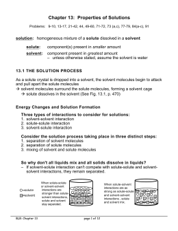 Chapter 13: Properties of Solutions