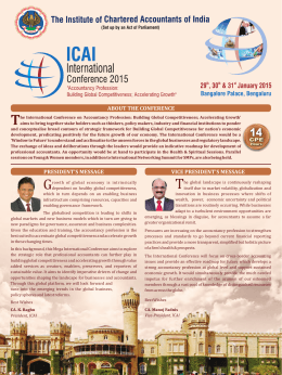 Programme Structure - ICAI International Conference on