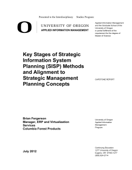 Key Stages of Strategic Information System