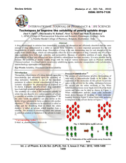 Techniques to improve the solubility of poorly soluble drugs