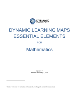 Essential Elements for Mathematics