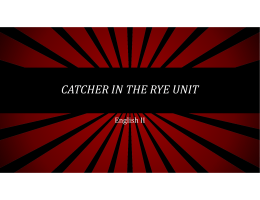 catcher in the rye unit - Hackettstown School District