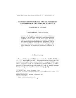 - Bulletin of the Iranian Mathematical Society
