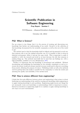 Scientific Publication in Software Engineering
