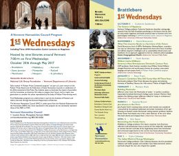 Brattleboro Schedule - Vermont Humanities Council