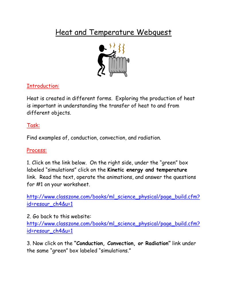 Heat And Temperature Worksheet