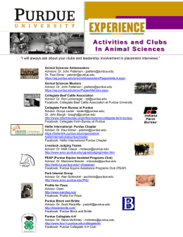 Activities and Clubs In Animal Sciences