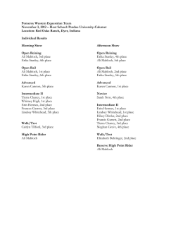 Pomeroy Western Equestrian Team November 3, 2012 – Host School