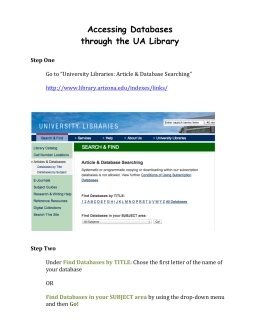 Accessing Databases through the UA Library