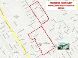 MEMORIAL NORTHWEST HOMEOWNERS ASSOCIATION AREA 6