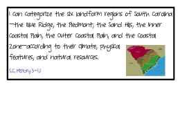 I can categorize the six landform regions of South Carolina