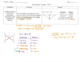Section “l” ~lJ Date Use Congruent Triangles
