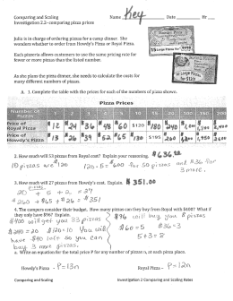 Comparing and Scaling Name Investigation 2.2