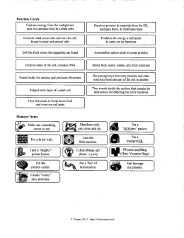 Cell organelle matching functions and tricks