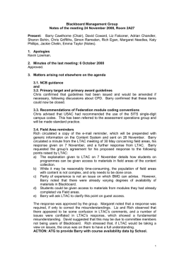 Blackboard Management Group Notes of the meeting 24 November