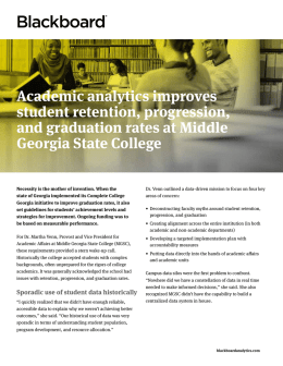 Academic analytics improves student retention