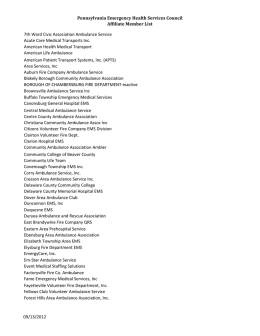Pennsylvania Emergency Health Services Council Affiliate