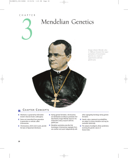 Mendelian Genetics