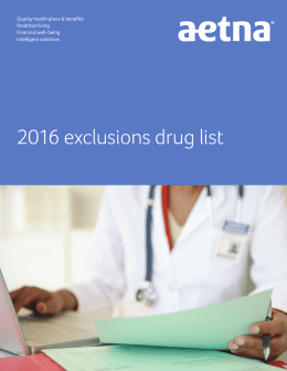 2016 Exclusions Drug List