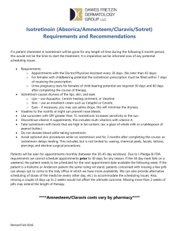 Isotretinoin (Absorica/Amnesteem/Claravis/Sotret) Requirements