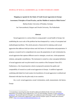 JOURNAL OF SEXUAL AGGRESSION, doi: 10.1080