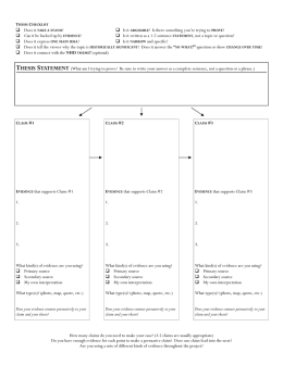 Thesis Graphic organizer