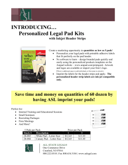 INTRODUCING… Personalized Legal Pad Kits - ALL