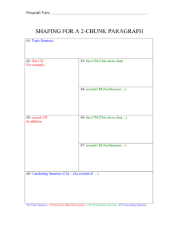 SHAPING FOR A 2-CHUNK PARAGRAPH
