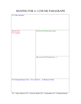 SHAPING FOR A 2-CHUNK PARAGRAPH
