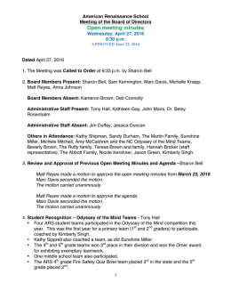 2016-04-27 ARS Board of Directors Minutes