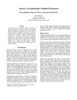 Saurus: An Emotionally-Weighted Thesaurus